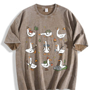 Silly Goose Hiking Vintage Washed T-Shirt in Brown