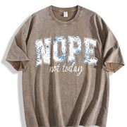 Nope Not Today Mothers Day 90s vintage washed oversized T-shirt in Brown