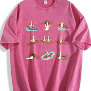 Silly Goose Kayaking Vintage Washed T-Shirt in Red
