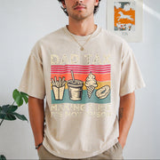 Dad Tax Fathers Day Vintage Washed T-Shirt in Beige