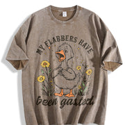 My Flabbers Have Been Gasted Vintage Washed T-Shirt in Brown