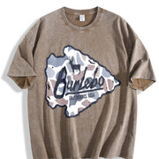 Outdoor USA Camo Vintage Washed T-Shirt in Brown