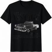 Vintage Car Keep Classic Alive Cotton T-Shirt in Black