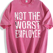 1 Pcs Heavy Adorable Vintage Washed T-Shirt in Red