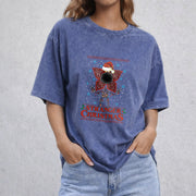 Stranger Christmas vintage washed oversized T-shirt in Blue