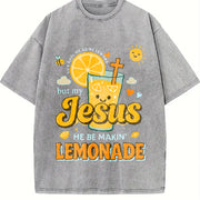 Making Lemonade Washable Vintage Washed T-Shirt in Gray