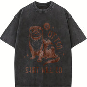 Retro Otter 90s No Otter Will Do Vintage Washed T-Shirt in Black