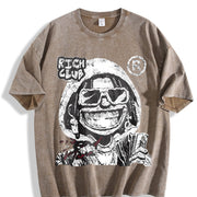 Rich Club Ski Mask Vintage Washed T-Shirt in Brown
