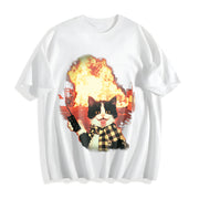 Cat & Cotton T-Shirt in White