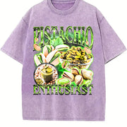 Pistachio Enthusiast 90s Vintage Washed T-Shirt in Purple