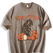 Team Punch Monkey – Baby Monkey Punch vintage washed oversized T-shirt in Brown
