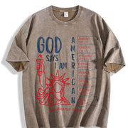 Christian Bible Verse 250 Years Vintage Washed T-Shirt in Brown