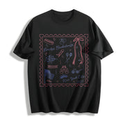 4th of July Bachelorette Cotton T-Shirt in Black