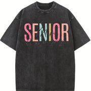 Senior Class of 2026 Family Vintage Washed T-Shirt in Black