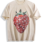 Stylish Girlfriends Vintage Washed T-Shirt in Beige