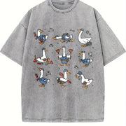 Silly Goose Plumber Vintage Washed T-Shirt in Gray