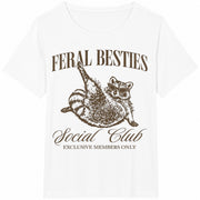 Matching Besties Best Friend Cotton T-Shirt in White