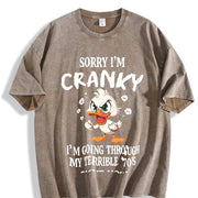 Easter 70s Duck Couple Shop Vintage Washed T-Shirt in Brown