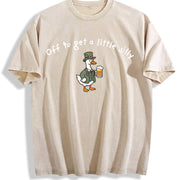 Off to get a little silly Shamrock – St. Patrick’s Day vintage washed oversized T-shirt in Beige