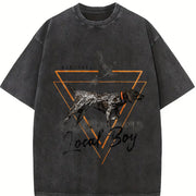 Local Boy High Tail Vintage Washed T-Shirt in Black