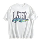 Later Gator 90s Retro Cotton T-Shirt in White
