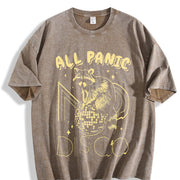 All Panic No Disco Vintage Washed T-Shirt in Brown