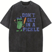 Baseball Mom for Baseball Mama Vintage Washed T-Shirt in Black