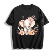 A Round-neck Stylish Cotton T-Shirt in Black
