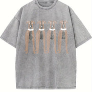 Greyhound Lover Dog Lover Vintage Washed T-Shirt in Gray