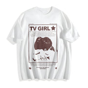 Tv Girl Lovers Rock Song 90s Cotton T-Shirt in White