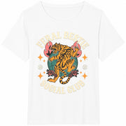Custom Feral Bestie Social Club Cotton T-Shirt in White