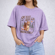 Onyx Storm Quest Squad Broccoli vintage washed oversized T-shirt in Purple