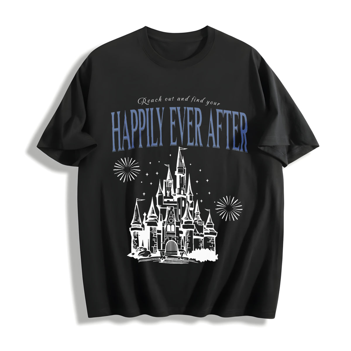 Happily Ever After Cotton T-Shirt in Black