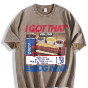 I Got That Dog In Me Keep 150 Dank Meme vintage washed oversized T-shirt in Brown