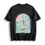 I Will Be with You Cotton T-Shirt in Black