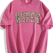 Camouflage Wifey Mrs Vintage Washed T-Shirt in Red