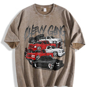 Chevy Gang Chevy Silverado Old School Chevy Truck Classic vintage washed oversized T-shirt in Brown