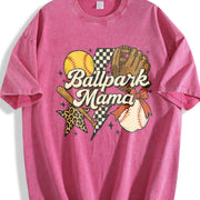 Ballpark Mama Vintage Washed T-Shirt in Red