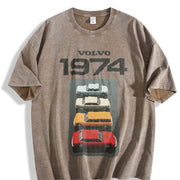 Volvo 1974 Marketing Campaign Vintage Washed T-Shirt in Brown