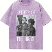Father of the Bride Vintage Washed T-Shirt in Purple