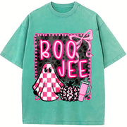 Coquette Halloween Pink Halloween Vintage Washed T-Shirt in Blue