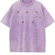 Occupational Therapy OT Occupational Minimal Therapist Vintage Washed T-Shirt in Purple
