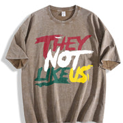 They Not Like Us Vintage Washed T-Shirt in Brown