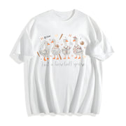 Just a Baseball Goose Cotton T-Shirt in White