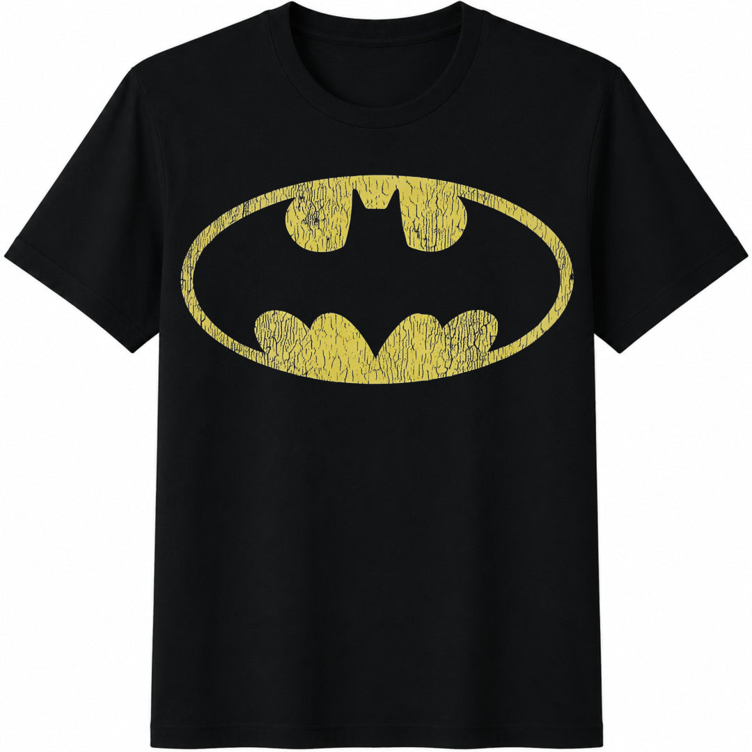 Warner Bros Justice League Stylized Team Symbols Lineup Cotton T-Shirt in Black