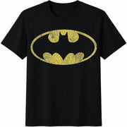 Warner Bros Justice League Stylized Team Symbols Lineup Cotton T-Shirt in Black