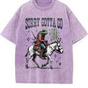 Retro Frog the Vibes Are Off 90s Vintage Washed T-Shirt in Purple