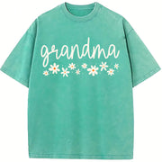 Grandma Daisy Grandma New Grandma vintage washed oversized T-shirt in Blue