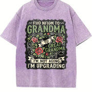 From Mom to Grandma I'm Upgrading Vintage Washed T-Shirt in Purple