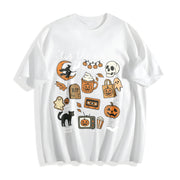 Spooky Season Halloween Cotton T-Shirt in White